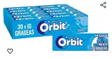 Orbit Chicles Sin Azúcar Sabor Menta, Fresco, Intenso y de Larga Duración en formato Gragea (30 x 10 chicles)