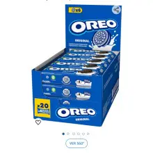 Oreo Original Galletas de Cacao Rellenas de Crema Sabor Vainilla - Caja de 20 paquetes x 66g