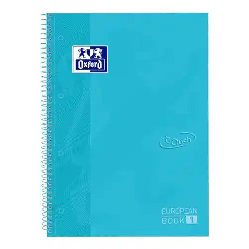 Oxford, Cuaderno A4, cuadrícula color azul pastel
