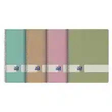 Oxford Cuaderno A4+ - Tapa Dura - Cuaderno espiral microperforado - 5x5 - 80 Hojas (Color Aleatorio)