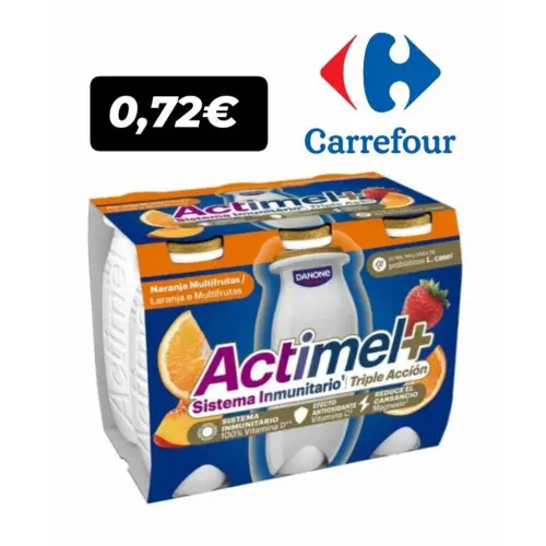 Pack 6 Actimel por 0,72€ en Carrefour con Gelt "Premium"