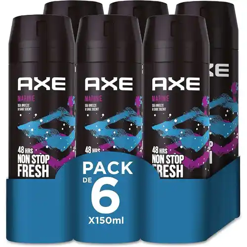 Pack 6x Desodorantes AXE Marine 150ml - 2,03€ cada uno.