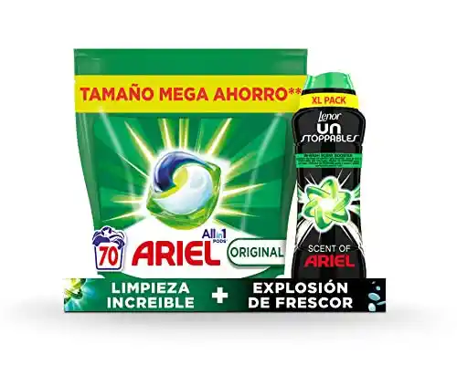 Pack Ariel Pods 70 Lavados + Lenor Unstoppables 510g