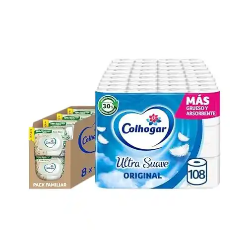 Pack Colhogar Ultra Suave papel higiénico y toallitas húmedas Aloe