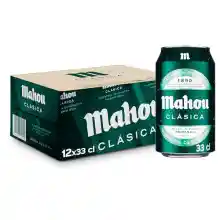 Pack de 12 latas de cerveza Mahou Clásica 33cl