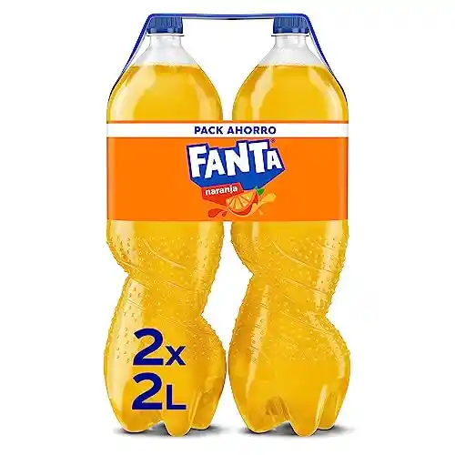 Pack de 2 botellas de Fanta Naranja de 2L