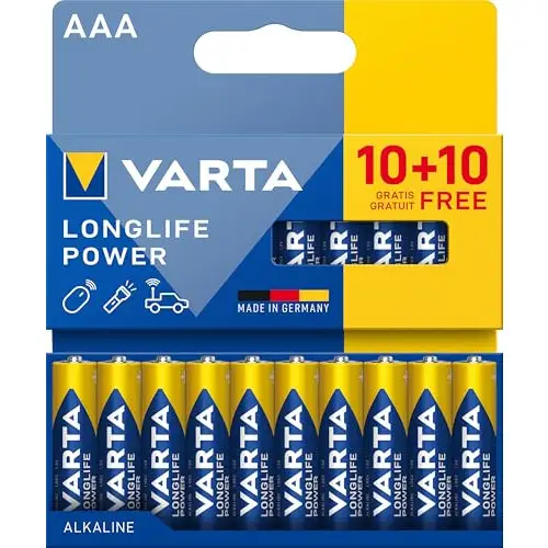 Pack de 20 pilas AAA Varta Longlife Power