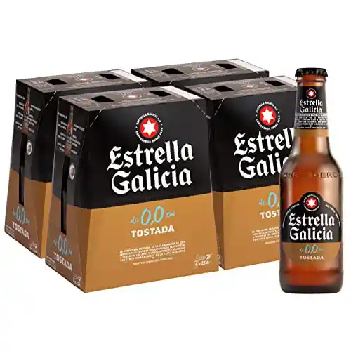Pack de 24 botellines Estrella Galicia 0,0 Tostada