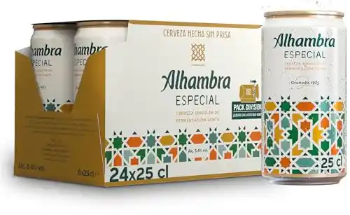 Pack de 24 Latas de cerveza Alhambra Lager Singular