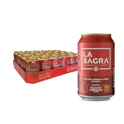 Pack de 24 latas de Cerveza La Sagra Bohemia