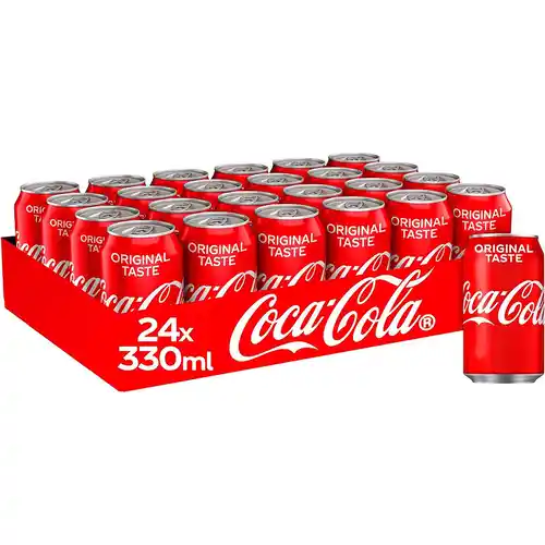 Pack de 24 latas de Coca-Cola Sabor Original o Zero Azúcar