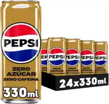 Pack de 24 latas de Pepsi Zero Azúcar y Cafeína