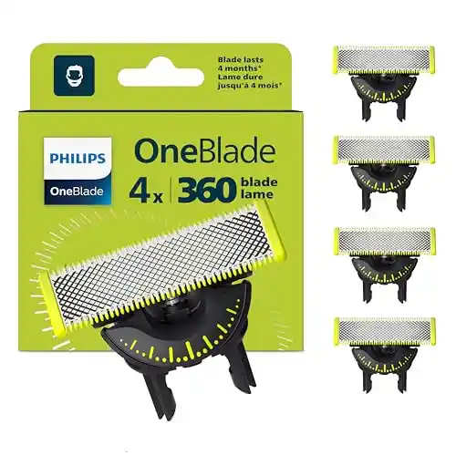 Pack de 4 cuchillas recambio Philips OneBlade 360