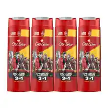 Pack de 4 Gel de Ducha 3 en 1 Old Spice, 400ml cada uno.