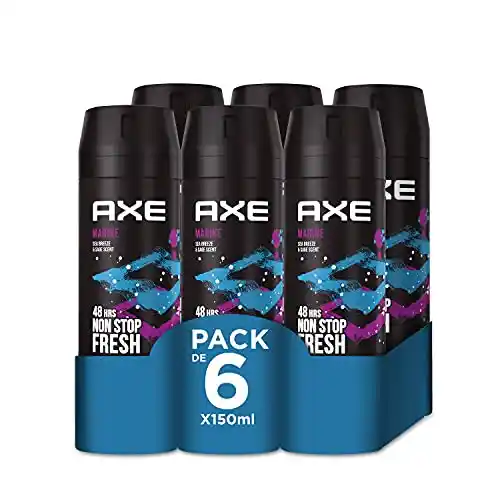 Pack de 6 desodorantes Axe Marine 150 ml.