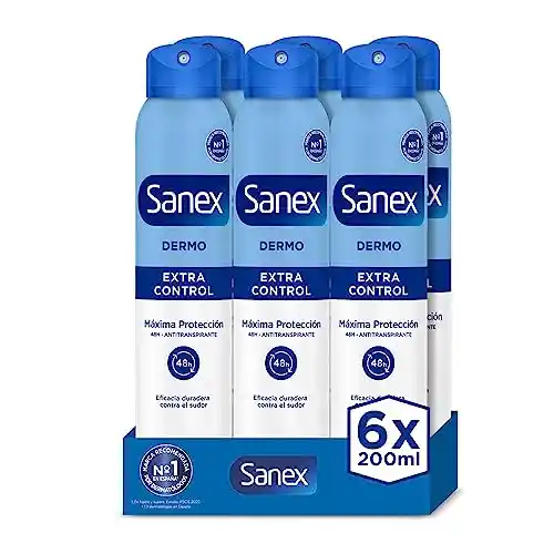 Pack de 6 desodorantes Sanex Dermo Extra Control