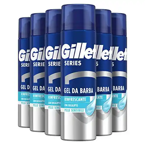 Pack de 6 Gel de Afeitar Gillette Series 200ml