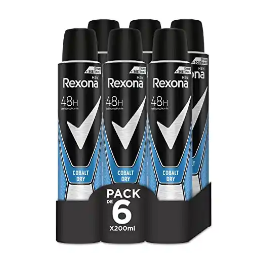 Pack de 6 Rexona Desodorante Cobalt Dry 200ml ( A 1'40€ la unidad!!)