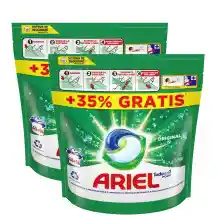Pack de ARIEL All-in-1: 2 Bolsas de Detergente con 40+14 Pods (Total: 108 Lavados)