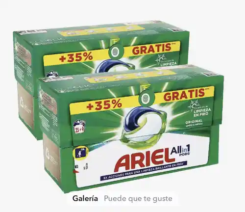 Pack de ARIEL All-in-1: Total: 68 Lavados