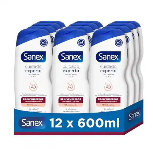 Pack de Gel de Ducha Sanex Cuidado Experto 12x600ml