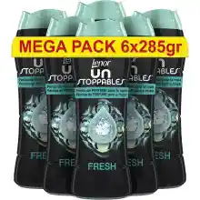 Pack De Lenor UNstoppables Perlas Suavizante de Perfume para la Ropa, 93 x 6 Lavados (6 x 285 g)