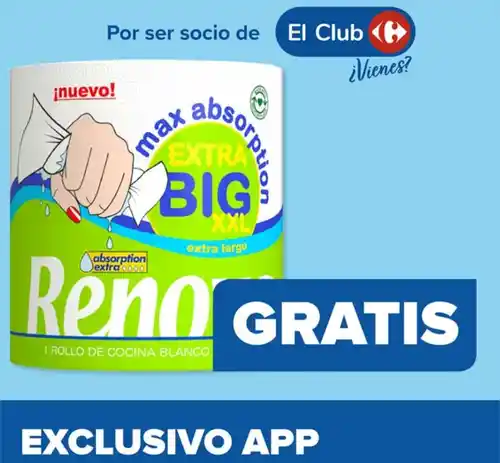 Papel de cocina GRATIS en Carrefour- Solo el 29/9 (por compras)