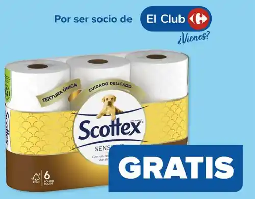 Papel Scottex gratis en Carrefour (por compras)