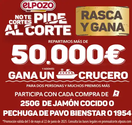Participa en el Rasca y Gana del ELPOZO (Sorteo por compra)