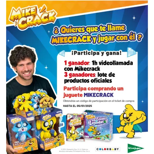 Participa en el sorteo Mikecrack con El Corte Inglés (sorteo por compra)