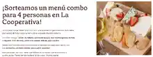 Participa por un menú combo en La Cooperativa - Blanes (sorteo)
