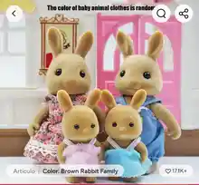 Conejo de pascua, familia, Animal del bosque, miniaturas de casa de muñecas a escala 1:12, conejo, oso, Reno, juego de simulación, regalo para niña