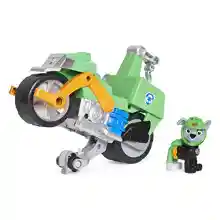 Patrulla Canina - Moto Pups Deluxe y Figura Rocky - Moto de Juguete Que Hace Caballitos - 6060545 - Juguetes Niños 3 Años + - Regalo Niño 3 Años +