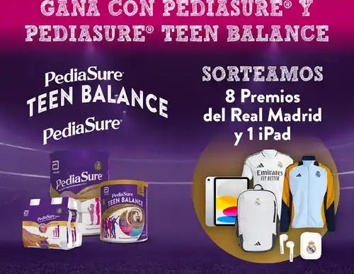 Pediasure sortea 8 premios del Real Madrid y un iPad (sorteo por compra)