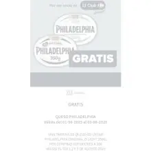 Philadelphia gratis en Carrefour (por compras)