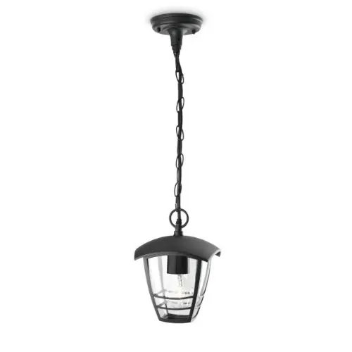 Philips Lighting - My Garden Creek, lámpara colgante exterior, casquillo E27, 1 x 60 W, 220 V, color negro