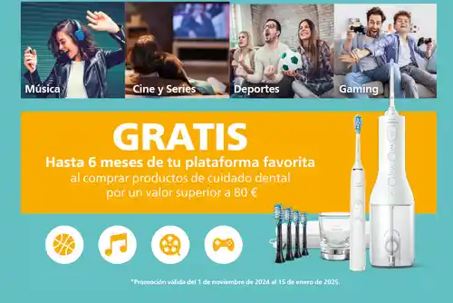 Philips Sonicare regala hasta 6 meses de tu plataforma favorita (Soteo por compra)