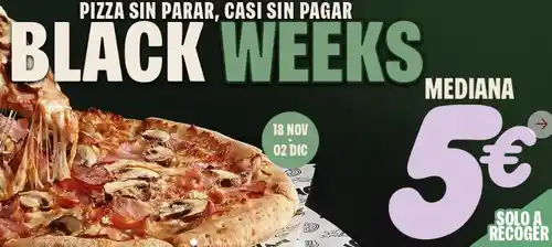 Pizza mediana por 5€ - Papa johns