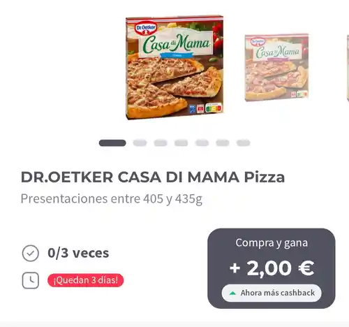 Pizzas a menos de 1 € con carrefour y gelt