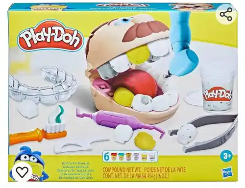 Play-Doh F1259 Juguete El Dentista Bromista, Niños a Partir 3 años, No Tóxico, Colores Surtidos, 8 Botes