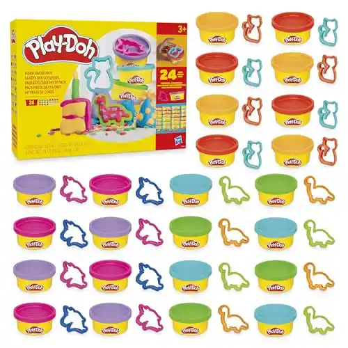 Play-Doh, Pack Fiesta de Colores, Manualidades Infantiles, Set Artísticos para Niños, Plastilina No Tóxica, Niños y Niñas de 3 Años o Más