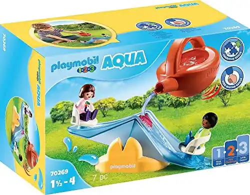 PLAYMOBIL 1,2,3 Aqua 70269 Balancín Acuático con Regadera, A Partir de 2 años