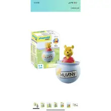 PLAYMOBIL 1,2,3 y Disney 71318 Winnie The Pooh Tarro de Miel, Juguetes educativos para niños pequeños, Juguete para niños a Partir de 18 Meses