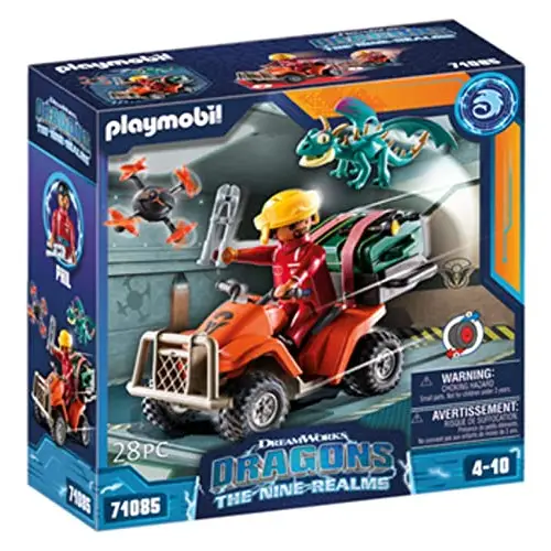 PLAYMOBIL DreamWorks Dragons, The Nine Realms Icaris Quad y Phil, a Partir de 4 años