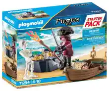 PLAYMOBIL Starter Pack Pirata con Bote de remos 71254, a Partir de 4 años