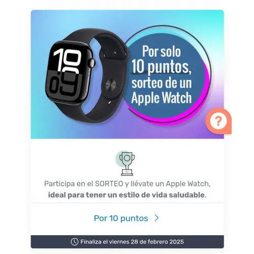 Por cada 10 puntos conseguido en Travel Club una participación para el sorteo de un Apple Watch Serie 10 GPS