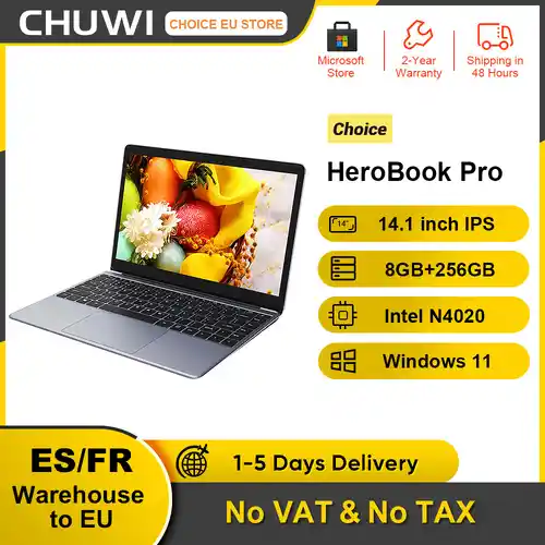 Portátil CHUWI HeroBook Pro 14,1 FHD Intel N4020/8GB/256GB SSD