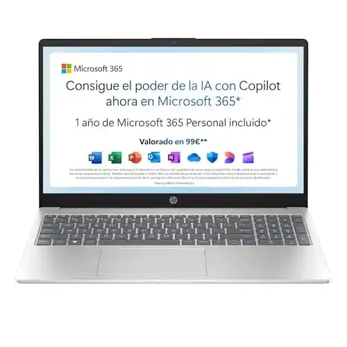 Portátil HP 15,6 FHD con Intel N100, 4GB y 128GB, W11