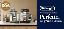 Reembolso de 50€ Por la compra de una Cafetera Superautomática De’Longhi.