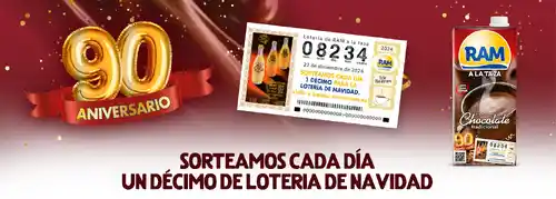 Participa en el Sorteo de RAM a la Taza y Gana Décimos de Lotería de Navidad (Sorteo por compra)